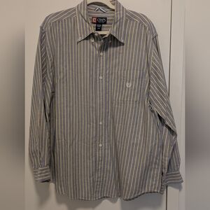 CHAPS Striped Long Sleeve Button Down Shirt
